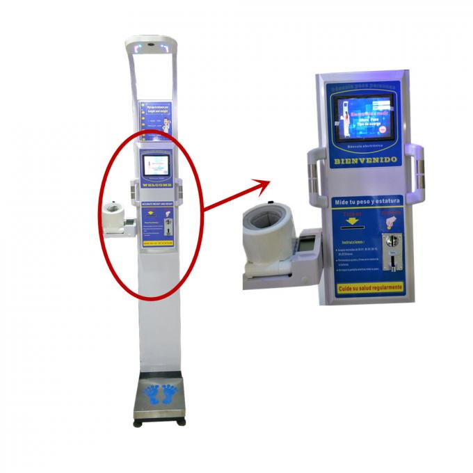 Χρησιμοποιημένη νόμισμα μηχανή κλίμακας BMI με το παχιά CE ανάλυσης νερού μαζικού σώματος και το πιστοποιητικό RoHS