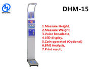 Ψηφιακή μηχανή κλίμακας ύψους και βάρους Bmi οδηγήσεων με το νόμισμα που χρησιμοποιούνται και Bluetooth
