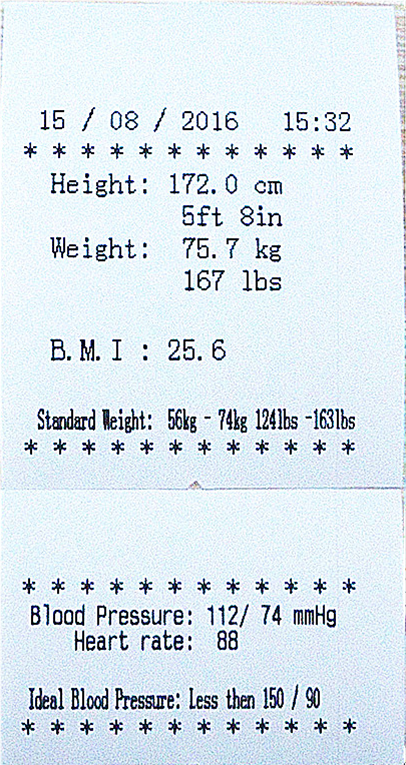 Ψηφιακή ανθρώπινου σώματος ηλεκτρονική BMI ύψους και βάρους συσκευή ανάλυσης μετρώντας κλίμακας με τον εκτυπωτή