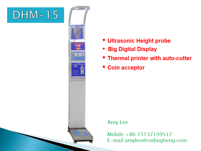 Χρησιμοποιημένες νόμισμα κλίμακες ύψους και βάρους BMI ιατρικές με το υλικό σιδήρου
