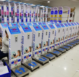 coin operated weighing scales with LED Dislay and voice broadcast