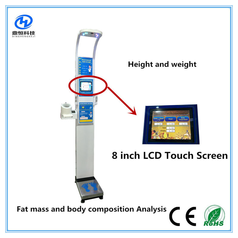 Ultrasonic height weight scales with blood pressure , temperature, fat mass  for medical  Equipment